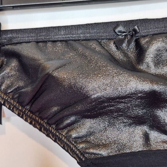 0X 12W Torrid Large Black Pleather Panty Set Lingerie Pinup Plussize Sweetheart - Picture 5 of 10